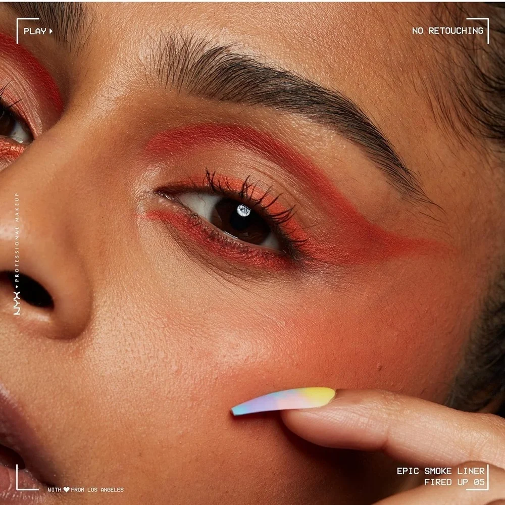 NYX Epic Smoke Liner Angled Eyeliner & Blender Fired Up 05 Orange‎ Rust 0.005oz